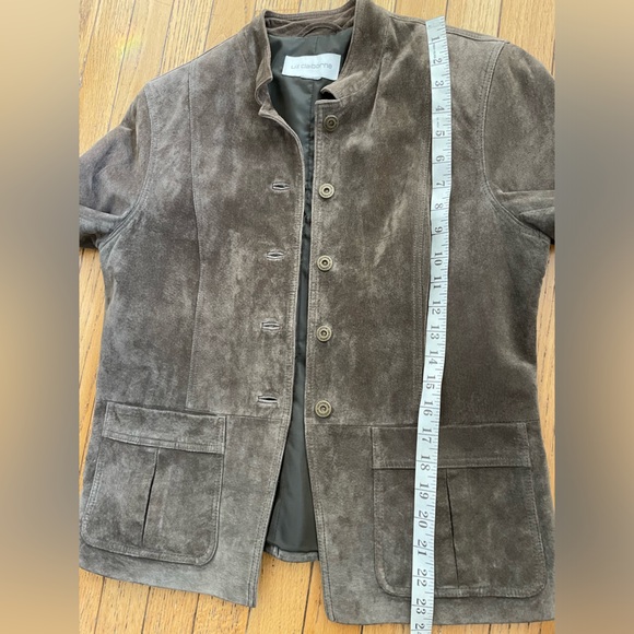 Liz Claiborne Vintage Suede coat/ blazer size M oversized small - Picture 9 of 11